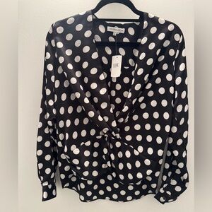 Heartloom Black and White Polka Dot Blouse